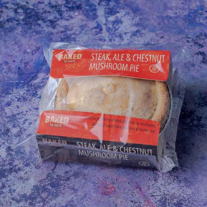 Steak, Ale & Chestnut Mushroom Pie - Gluten Free