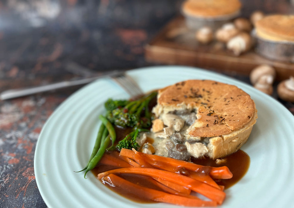 Gluten Free Chicken, Mushroom & Tarragon Pie