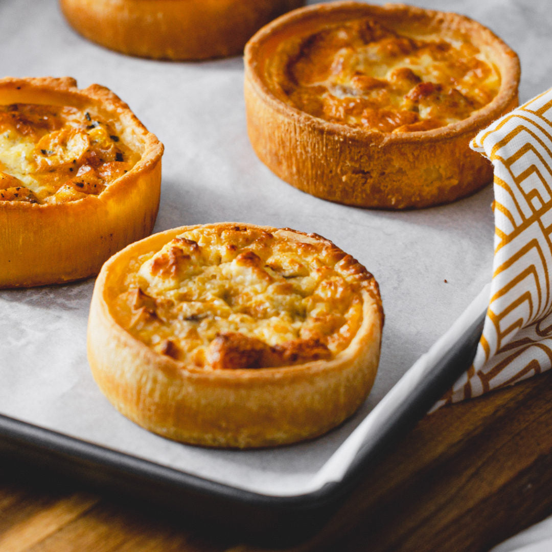 Caramelised Red Onion & Goat's Cheese Quiche - Gluten Free | Baked to Taste